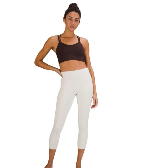 Lululemon Align High-Rise Lined Crop 23" Bone Sz 6 - Picture 1 of 10